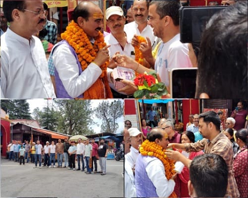 चितई में मंत्री अजय टम्टा का भाजपा के ग्रामीण मण्डल के कार्यकर्ताओं ने किया जोरदार स्वागत