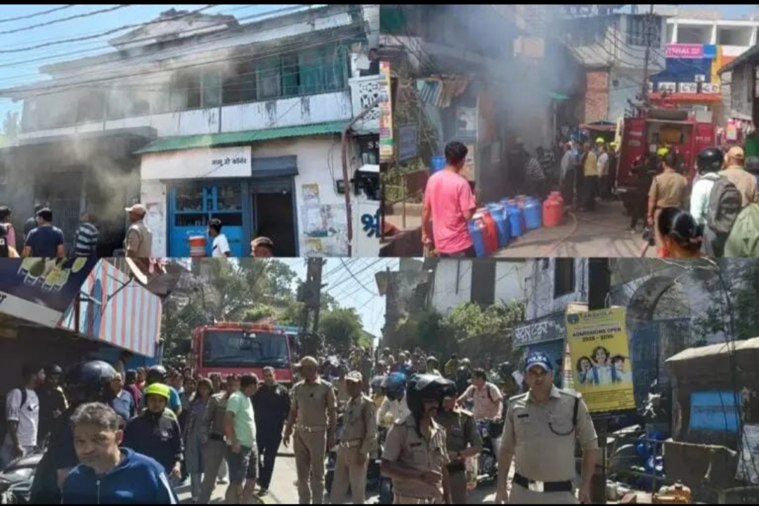 दूध की डेयरी की दुकान में आग लगने से मचा हड़कंप