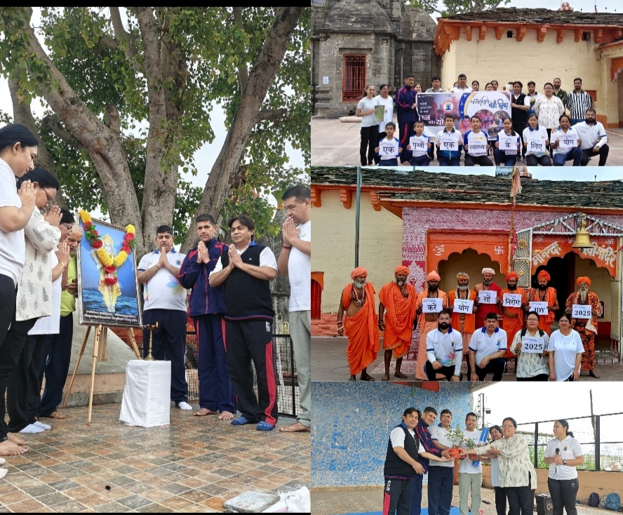 नंदा देवी परिसर अल्मोड़ा में हरित योग का हुआ आयोजन