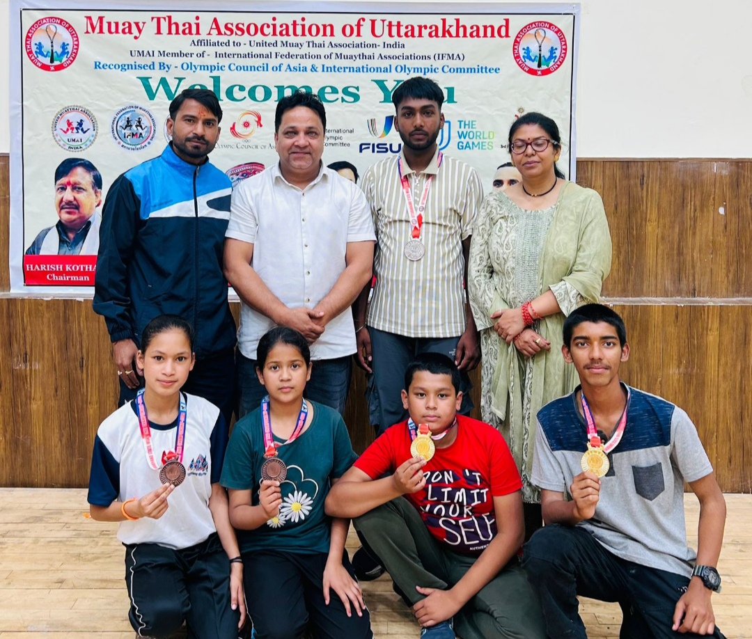 उत्तराखंड राज्य मुए थाई चैंपियनशिप में अल्मोड़ा के खिलाड़ियों का शानदार प्रदर्शन, छह पदक किए अपने नाम