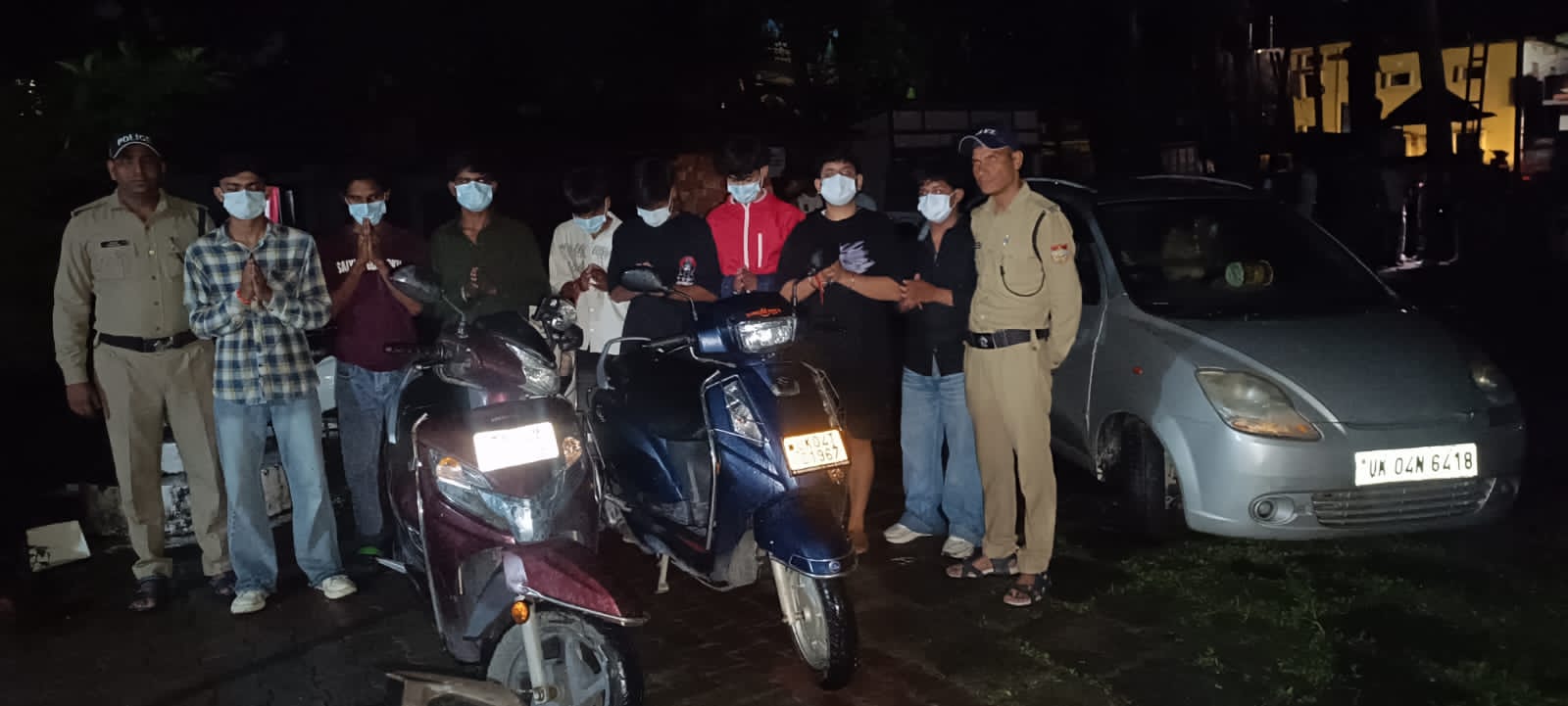 डंडे लहराकर दहशत फैलाने वाले 15 युवक चिन्हित, 8 बालिग व 7 नाबालिग, वाहन सीज